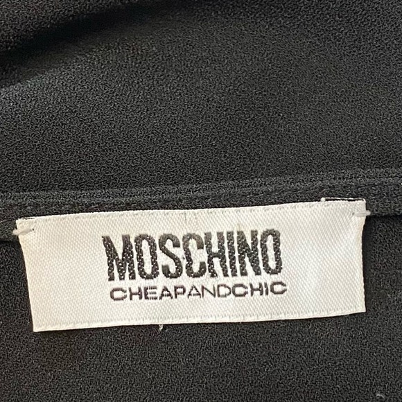 MOSCHINO CHEAP AND CHIC Black Casual Dress Sz 6 Short Sleeve Minimalist - Picture 10 of 10